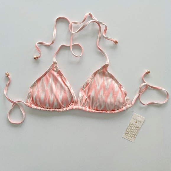 EBERJEY Ikat Print Gisele Triangle String Bikini Top S NWT - Picture 2 of 5